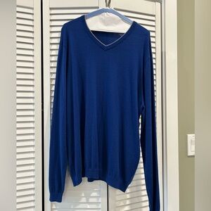 FootJoy Men's Deep Blue V-Neck Sweater